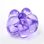 Perles européennes acryliques transparentes, Perles avec un grand trou   , fleur