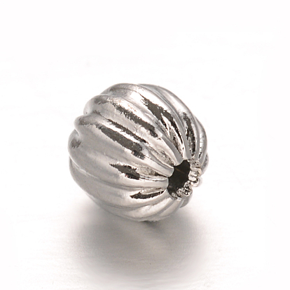 Round 304 Stainless Steel Corrugated Beads