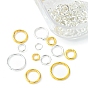 520Pcs 12 Sizes Brass Open Jump Rings Sets, Round Ring