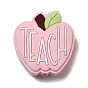 Teachers' Day Apple Silicone Focal Beads, Chewing Beads For Teethers, DIY Nursing Necklaces Making