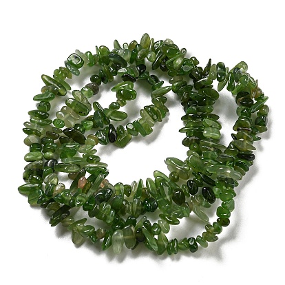 Granos naturales del jade hebras, chip