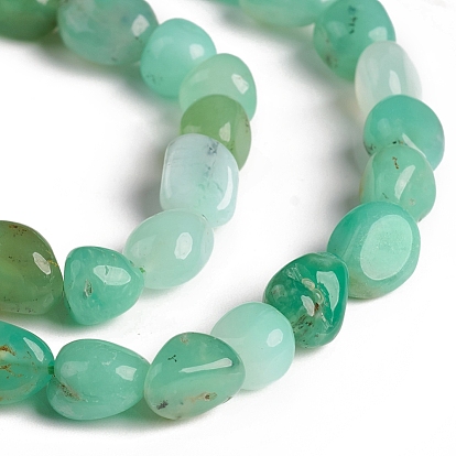 Natural Chrysoprase Beads Strands, Tumbled Stone, Nuggets