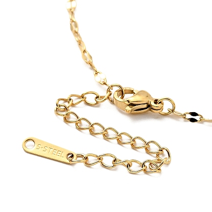 Placage ionique (ip) 304 collier pendentif feuille d'érable en acier inoxydable avec chaînes plaquées pour femme