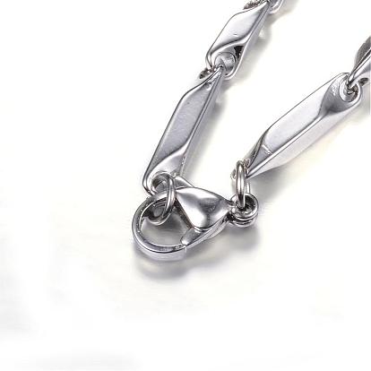 201 Stainless Steel Link Chain Necklaces, with Lobster Claw Clasps