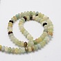 Rondelle Natural Flower Amazonite Bead Strands, 6x4mm, Hole: 1mm, about 105pcs/strand, 15.74 inch