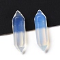Opalite Beads, No Hole, Faceted, Double Terminated Point