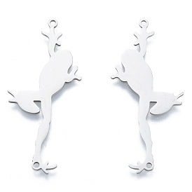 201 Stainless Steel Connector Charms, Frog