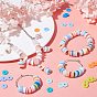 24 couleurs de perles d'argile polymère artisanales respectueuses de l'environnement, disque / plat rond, perles heishi