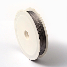 Tiger Tail Wire, Nylon-coated 304 Stainless Steel, Original Color(Raw), 0.7mm , about 82.02 Feet(25m)/roll, 10 rolls/group
