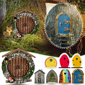 Elfe des bois fée porte figurines ornements, pour la décoration d'arbres de cour de jardin