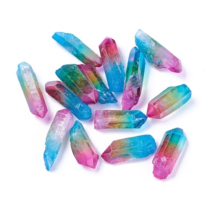Plaquer des perles de cristal de quartz naturel, pas de trous / non percés, nuggets