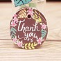 Paper Gift Tags, Hange Tags, For Arts and Crafts, Thanksgiving, Round with Flower Pattern