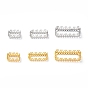 Brass Sew on Prong Settings, Filigree Open Back Claw Settings for Pointed Back Rhinestone, Rectangle