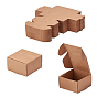 Boîte de papier kraft, boîte pliante, carrée