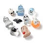 Resin Pendants, Halloween Charms with Platinum Tone Iron Loops