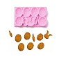 Easter Theme Food Grade Silicone Molds, Fondant Molds, Baking Molds, Chocolate, Candy, Biscuits, UV Resin & Epoxy Resin Jewelry Making, Egg & Rabbit & Carrot