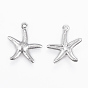 304 Stainless Steel Charms, Starfish/Sea Stars