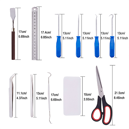 Tool Sets, PVC Cutting Mat, Stainless Steel Ruler and Scissors, Metal Shovel and Other Tools