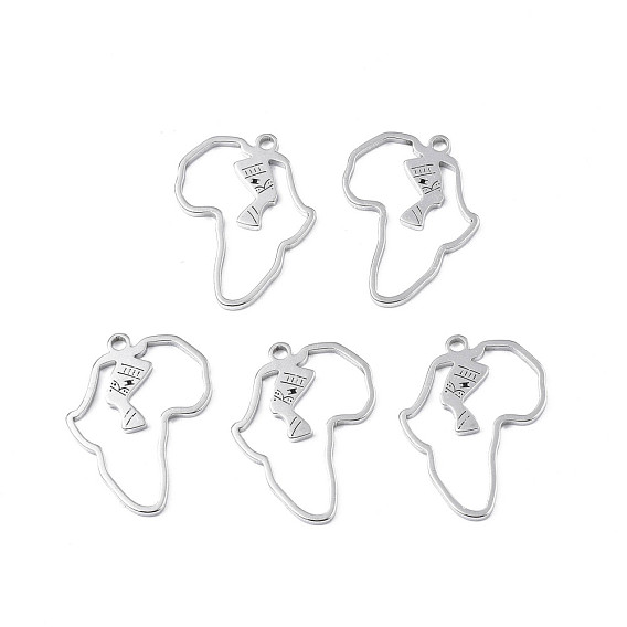 201 Stainless Steel Pendants, Map of Africa