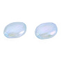 Perles acryliques placage irisé arc-en-ciel, perles de paillettes, ovale