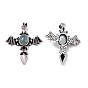 Природных драгоценных камней подвески, очарование крыла ангела, с фурнитурой из латуни цвета античного серебра