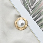 Alloy Shank Buttons, with Plastic Imitation Pearls Bead, for Garment Accessories