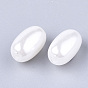 Eco-Friendly ABS Plastic Imitation Pearl Beads, High Luster, Oval