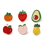 Fruit Theme Enamel Pins, Light Gold/Platinum Alloy Badge for Backpack Clothes