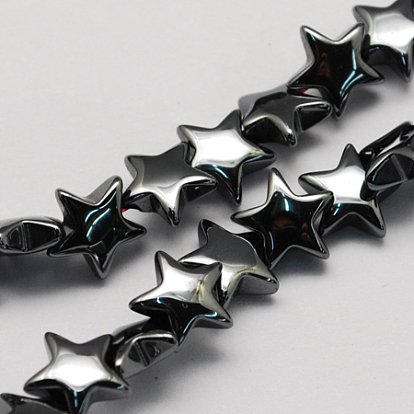 Non-magnetic Synthetic Hematite Beads Strands, Grade A, Star