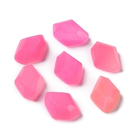 Dyed Natuarl Pink Agate Beads, No Hole, Faceted Rhombus