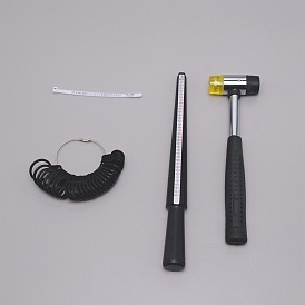 Plastic with Chromium Steel Rings Measuring Tool Set, for Finger Rings Size Measuring