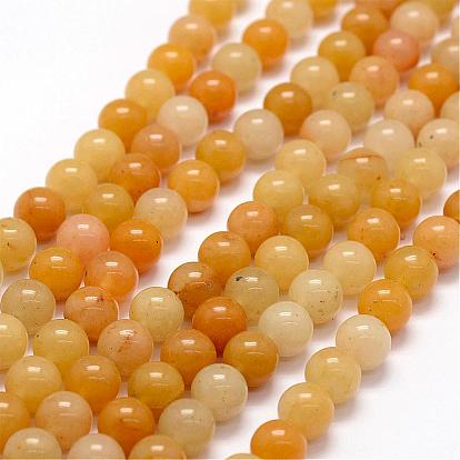 Natural Old Topaz Jade Beads Strands, Round