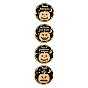 Самоклеющиеся бумажные подарочные наклейки на хэллоуин, плоские круглые с тыквой