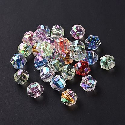 Transparent Acrylic Beads, Hexagon