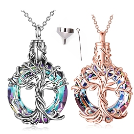 Stainless Steel Pendant Necklaces, Urn Ashes Necklace, Tree of Life