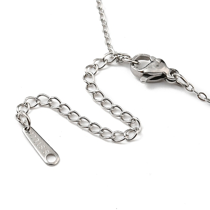 201 Stainless Steel Clover Pendant Necklace with Cable Chains