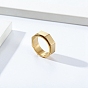 Plain Octagon Titanium Steel Rotating Finger Ring, Fidget Spinner Ring for Calming Worry Meditation
