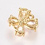 Brass Micro Pave Cubic Zirconia Links,  Nickel Free & Lead Free & Cadmium Free, Butterfly