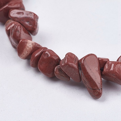 Natural Red Jasper Bead Strands, Chip, 4~10x4~6x2~4mm, Hole: 1mm, about 210pcs/strand, 35.4 inch