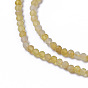 Perles en opale jaune naturelle, facette, ronde