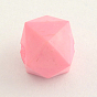 Perles acryliques opaques, cube à facettes / polygone