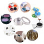 Round Aluminium Tin Cans, Aluminium Jar, Storage Containers for Cosmetic, Candles, Candies, with Screw Top Lid
