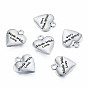 Tibetan Style Alloy Pendants, Cadmium Free & Lead Free, Heart with Word Made with Love