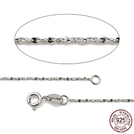 Модные 925 цепочки из стерлингового серебра, с застежками пружинного кольца, тонкая цепь