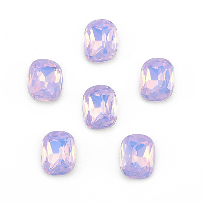 K 9 cabujones de diamantes de imitación de cristal, puntiagudo espalda y dorso plateado, facetados, oval