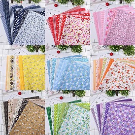 Tissu en coton, pour patchwork, couture de tissu au patchwork, carré avec motif de fleurs