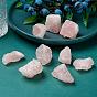 Rough Raw Natural Rose Quartz Beads, for Tumbling, Decoration, Polishing, Wire Wrapping, Wicca & Reiki Crystal Healing, No Hole/Undrilled, Nuggets