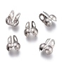 Ion Plating(IP) 304 Stainless Steel Bead Tips, Calotte Ends, Clamshell Knot Cover