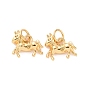 Unicorn Brass Pendant Rhinestone Settings, with Jump Rings, Cadmium Free & Nickel Free & Lead Free