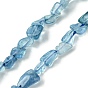 Natural Aquamarine Beads Strands, Nuggets Shape
